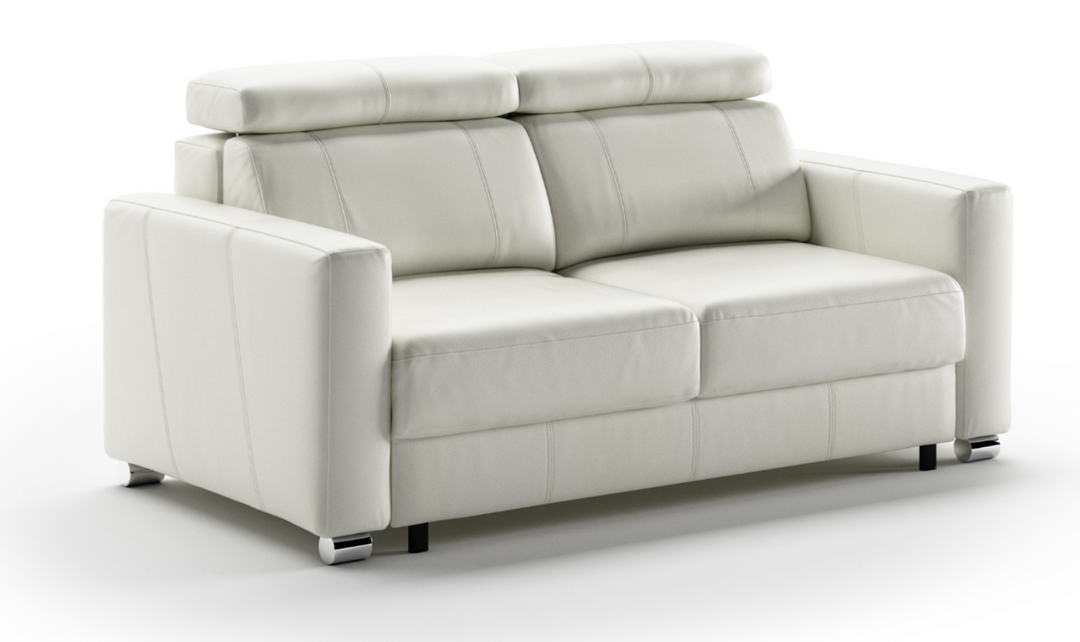 Luonto West Level Leather Loveseat Sleeper with Adjustable Neck Rests-Jennifer Furniture