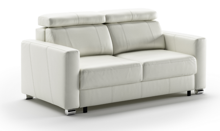 Luonto West Level Leather Loveseat Sleeper with Adjustable Neck Rests-Jennifer Furniture