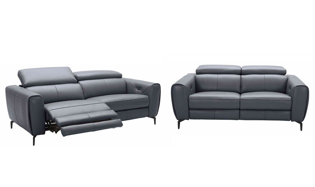 Jennifer Italia Azur Leather Power Reclining Living Room Set (Sofa + Loveseat + Chair)