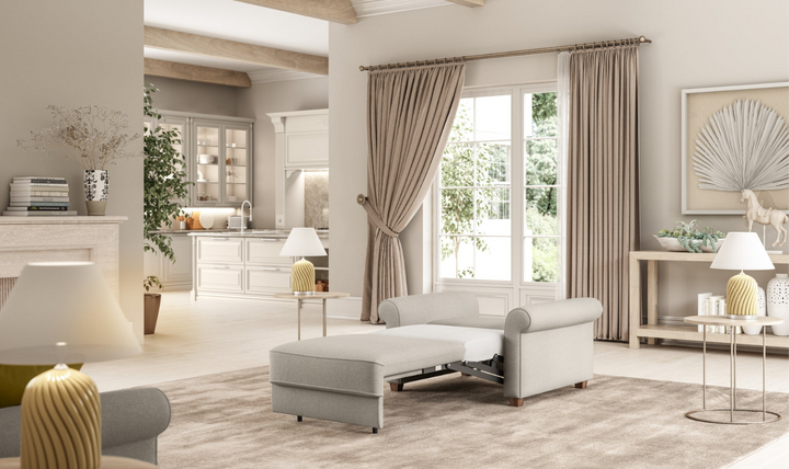 Luonto Casey Fabric Sleeper Sofa With HR Foam Mattress