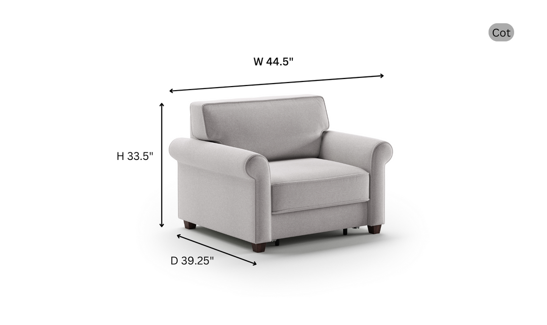 Luonto Casey Fabric Sleeper Sofa With HR Foam Mattress