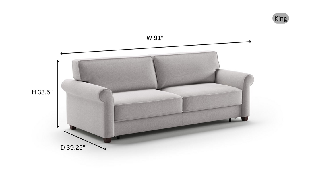 Luonto Casey Fabric Sleeper Sofa With HR Foam Mattress