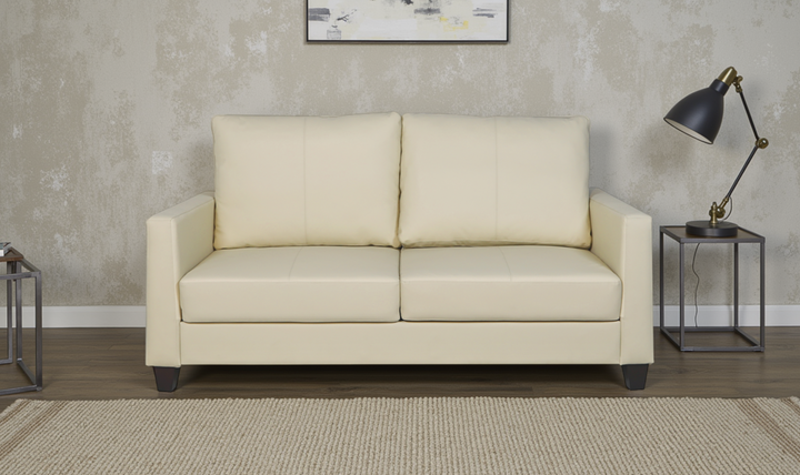 Cuddle Queen Leather Sleeper Sofa With Wood and Chrome Legs-Jennifer Furniture