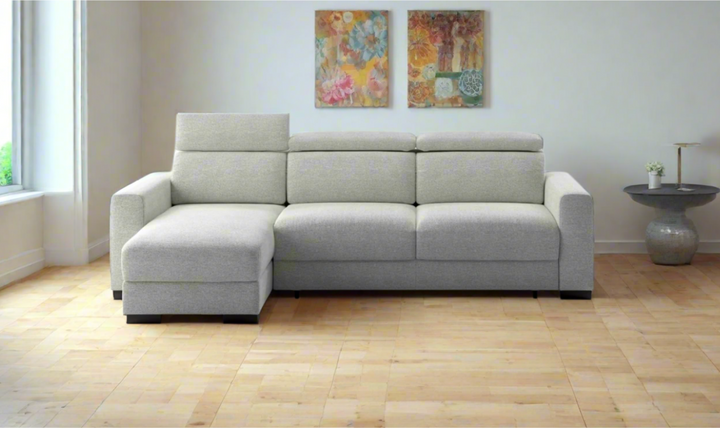 Luonto Elliot Fabric Reversible Chaise Sleeper Sectional Sofa (King/Queen)