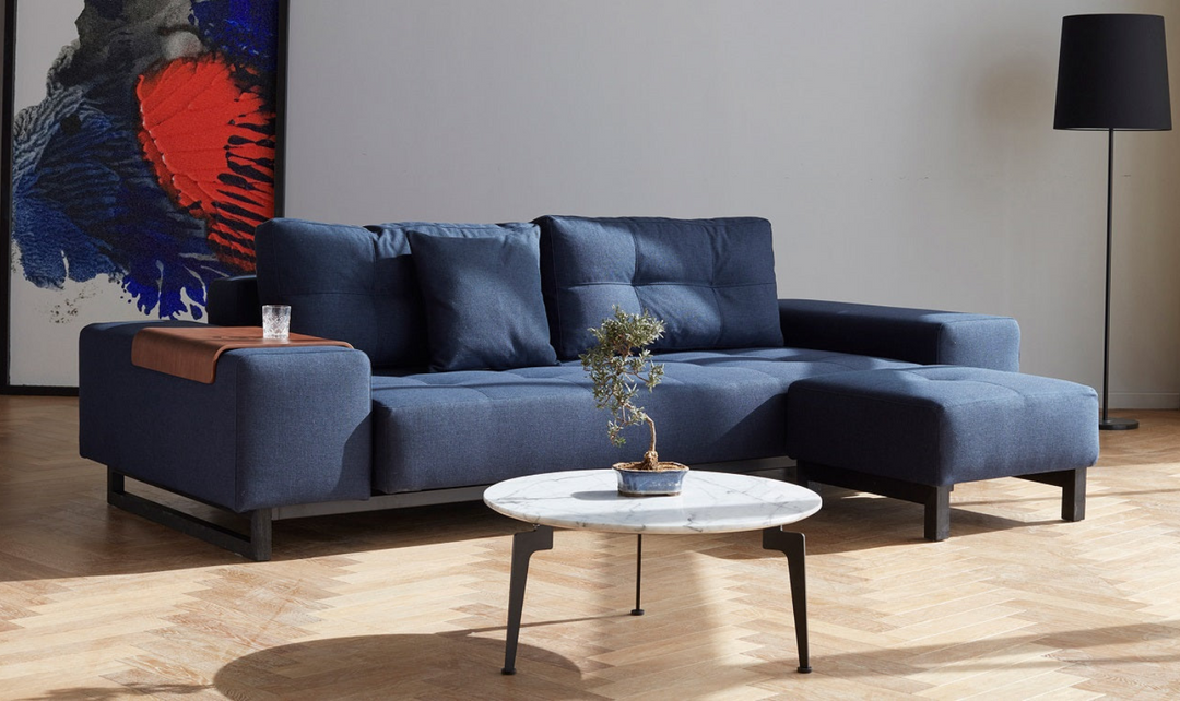 Innovation Living Grand DEL 2-Seater Fabric Sofa Bed with Ottoman