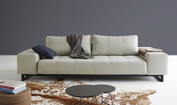 Innovation Living Grand DEL 2-Seater Fabric Sofa Bed with Ottoman