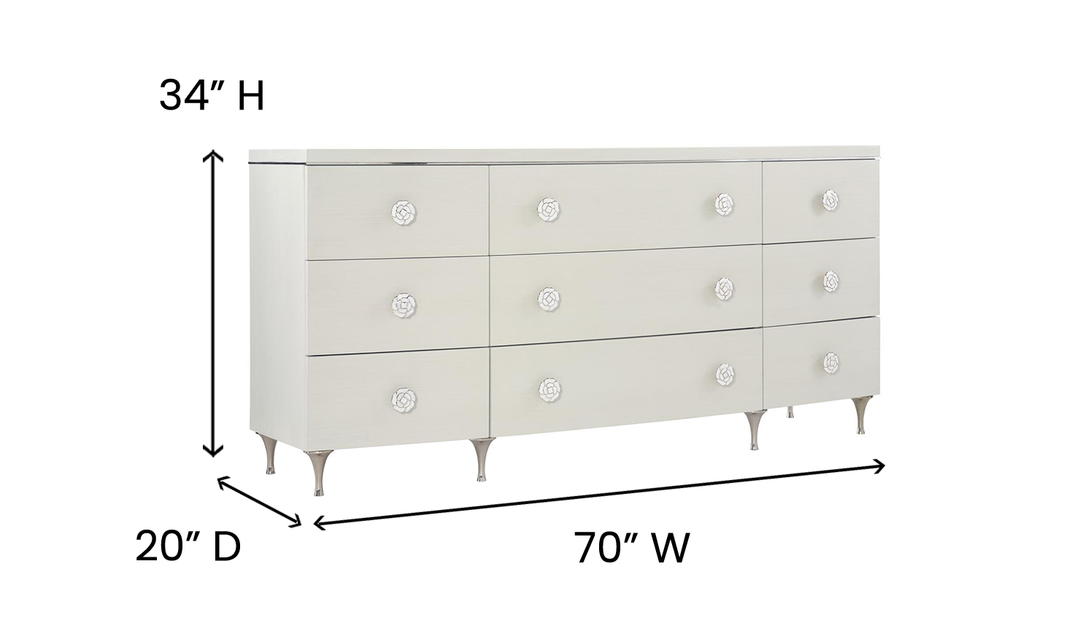 Bernhardt Silhouette Dresser with Soft-Closing Drawers & Knob Handles in Two Options