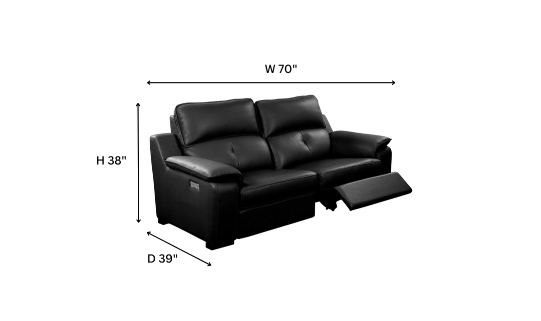 Gio Italia Thompson Loveseat with 2 electric recliners-Jennifer Furniture