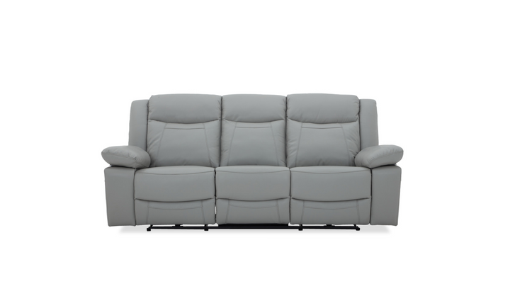 Gio Italia Wyatt 3-Seater Leather Sofa in Light Grey-Jennifer Furniture