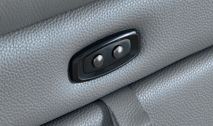 Gio Italia Living Room Set Hailey Adobe Leather Power Recliner Sofa in Gray-Jennifer Furniture