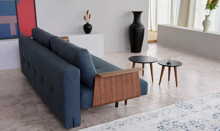 Innovation Living Recast Dark Styletto 2-Seater Fabric Sofa Bed-Jennifer Furniture