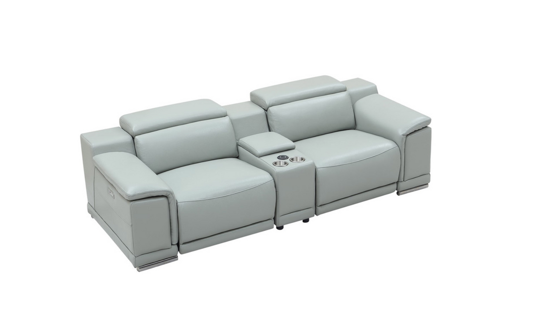 Gio Italia Hartley 2 Piece Sofa 2 PWR Recliners-Jennifer Furniture
