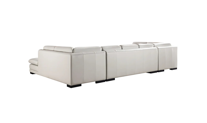 Gio Italia U-Shape Leather Sectional Sofa With Two Color Options-Jennifer Furniture