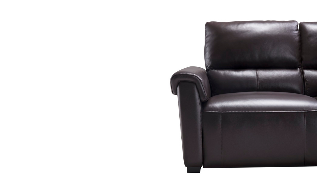 Gio Italia Leather Left-Hand Facing Recliner Sectional Sofa in Brown-Jennifer Furniture