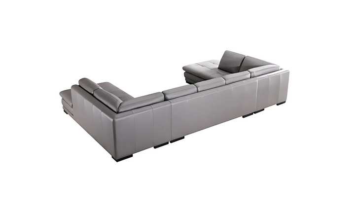 Gio Italia U-Shape Leather Sectional Sofa With Two Color Options-Jennifer Furniture