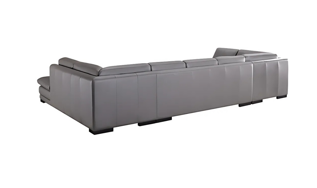 Gio Italia U-Shape Leather Sectional Sofa With Two Color Options-Jennifer Furniture