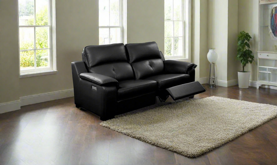 Gio Italia Thompson Loveseat with 2 electric recliners-Jennifer Furniture