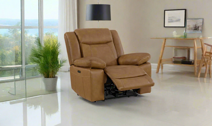 Gio Italia Wyatt Leather Chair with Recliners-Jennifer Furniture