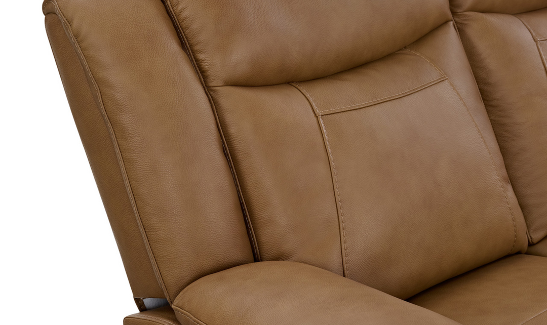 Gio Italia Wyatt Leather Loveseat in Light Grey-Jennifer Furniture