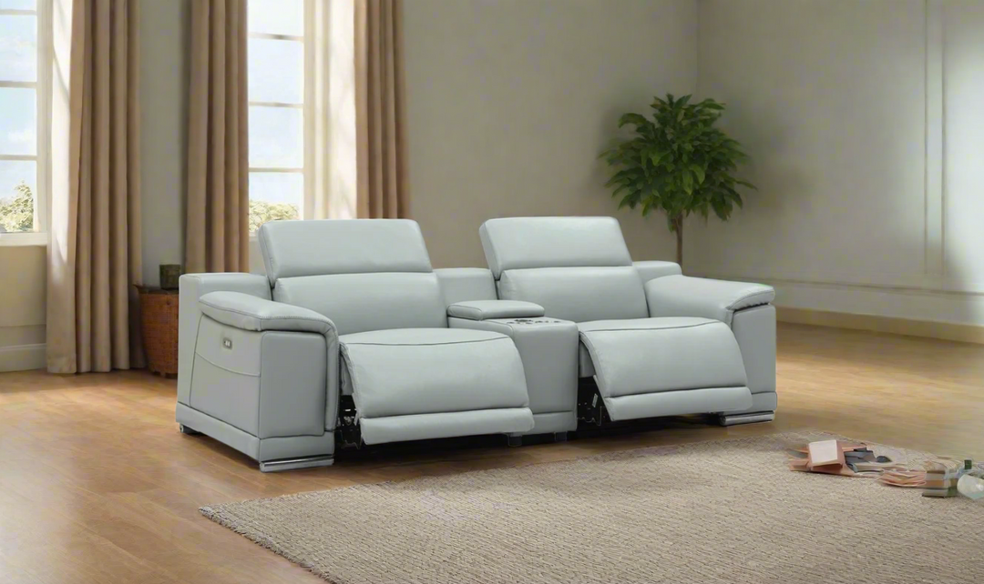 Gio Italia Hartley 2 Piece Loveseat with 2 PWR Recliners-Jennifer Furniture