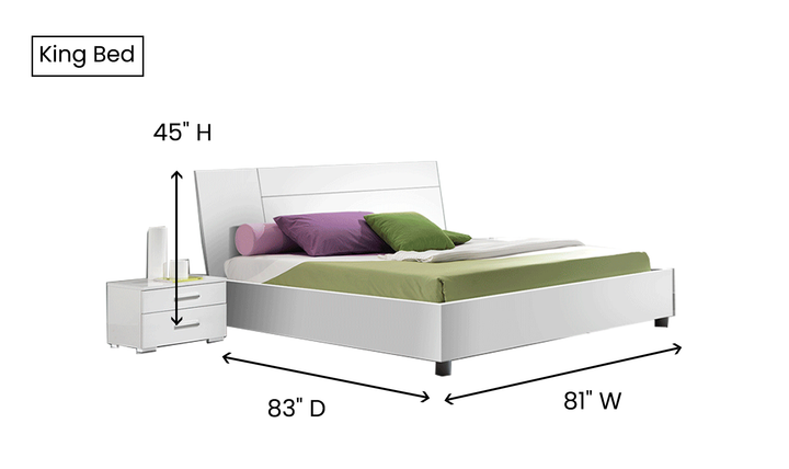 ESF Italia Panarea White Bedroom Set With Momo Cases