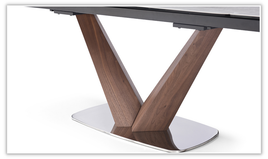 ESF Luke Extendable White Ceramic Dining Table - 9188