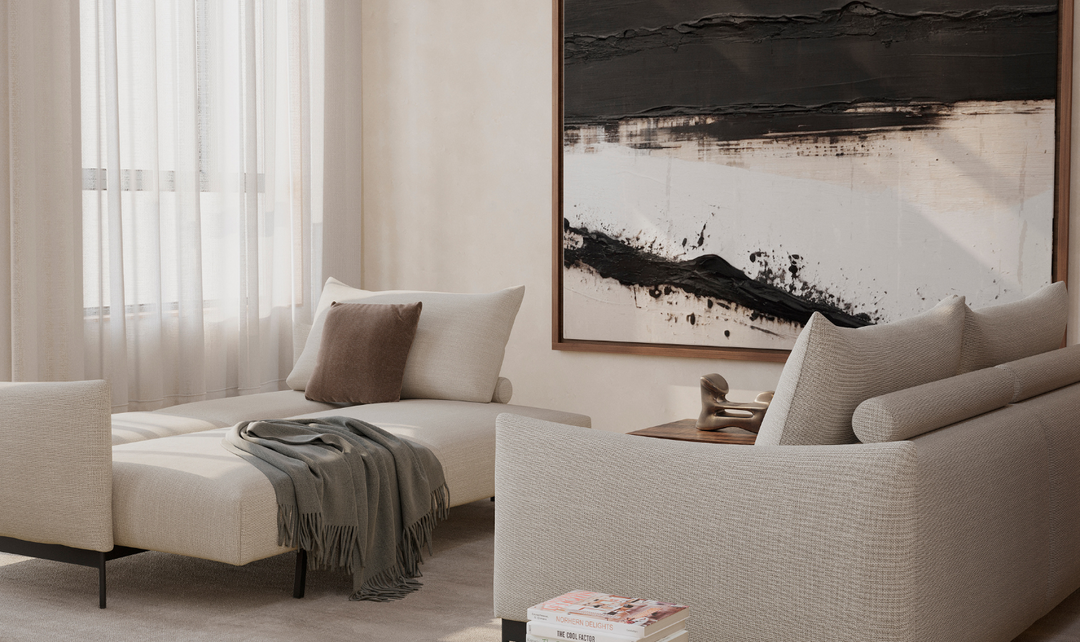 Innovation Living Malloy 2-Seater Fabric Sleeper Sofa With Ottoman