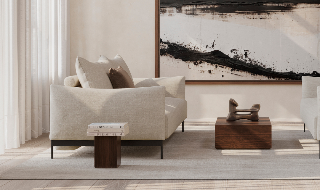 Innovation Living Malloy 2-Seater Fabric Sleeper Sofa With Ottoman