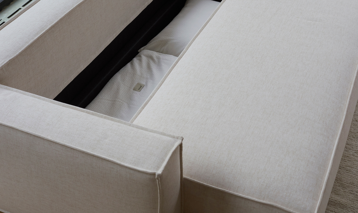 Innovation Living Newilla Fabric L-Shape Sectional Sofa Bed