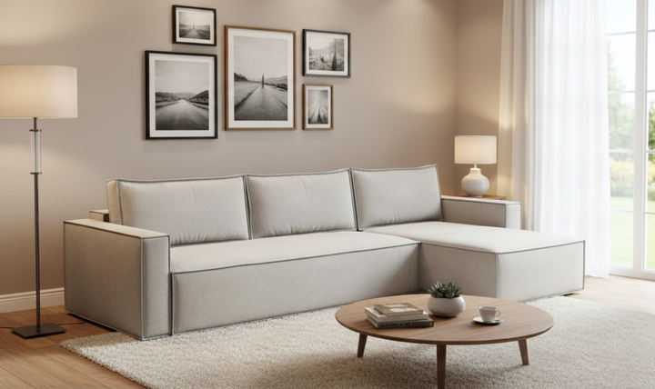 Innovation Living Newilla Fabric L-Shape Sectional Sofa Bed-Jennifer Furniture