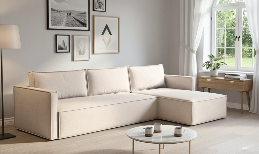 Innovation Living Newilla Fabric L-Shape Sectional Sofa Bed-Jennifer Furniture