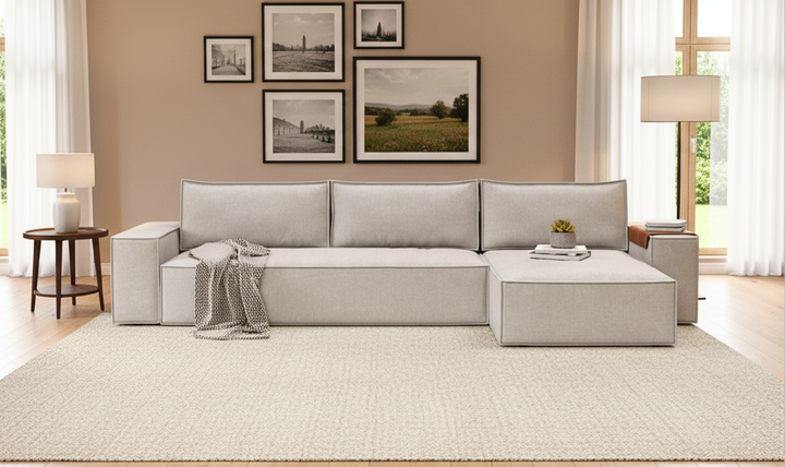 Innovation Living Newilla Fabric L-Shape Sectional Sofa Bed-Jennifer Furniture
