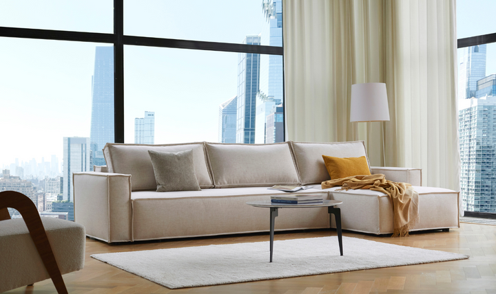 Innovation Living Newilla Fabric L-Shape Sectional Sofa Bed-Jennifer Furniture