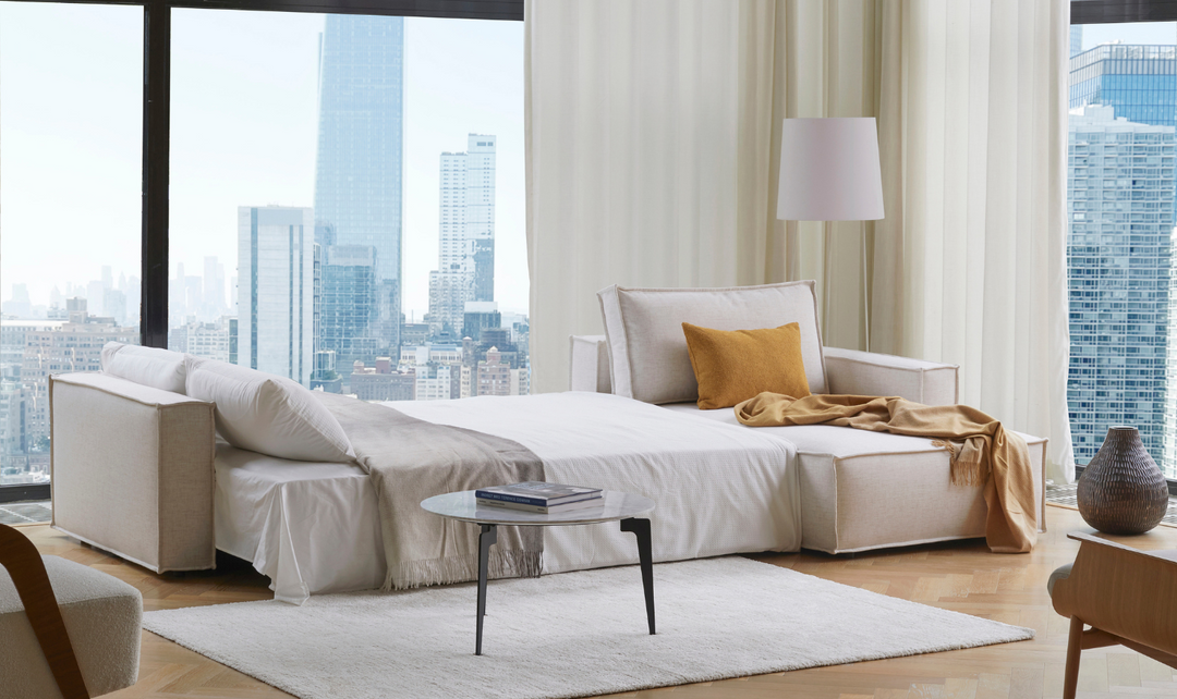 Innovation Living Newilla Fabric L-Shape Sectional Sofa Bed-Jennifer Furniture