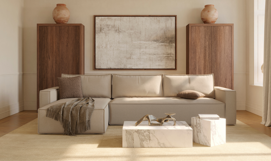 Innovation Living Newilla Fabric L-Shape Sectional Sofa Bed-Jennifer Furniture