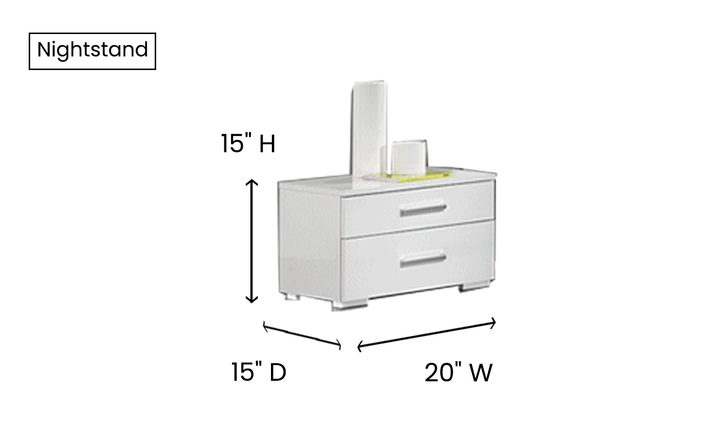 ESF Italia Panarea White Bedroom Set With Momo Cases