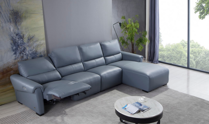 Gio Italia Aqua LHF Leather Recliner Sectional Sofa-Jennifer Furniture