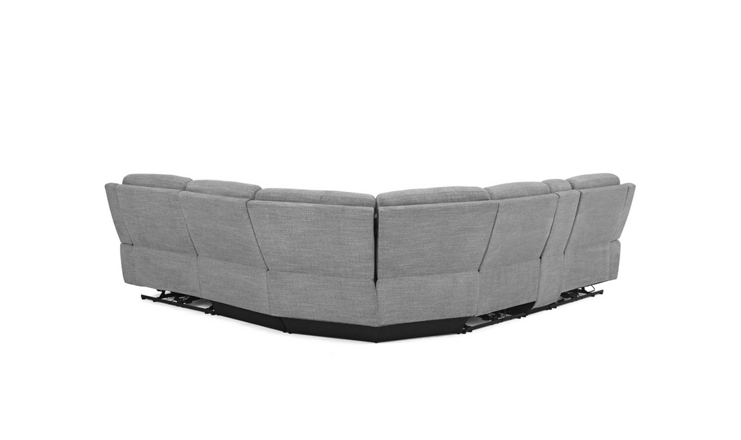 Gio Italia Wonder Wonder 6 Piece Leather Sectional Recliner-Jennifer Furniture