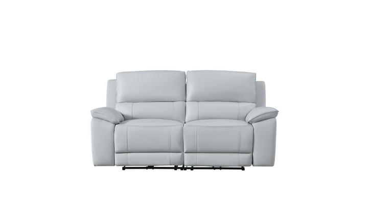 Gio Italia Living Room Set Hailey Smoke Gray Leather Power Recliner Sofa-Jennifer Furniture