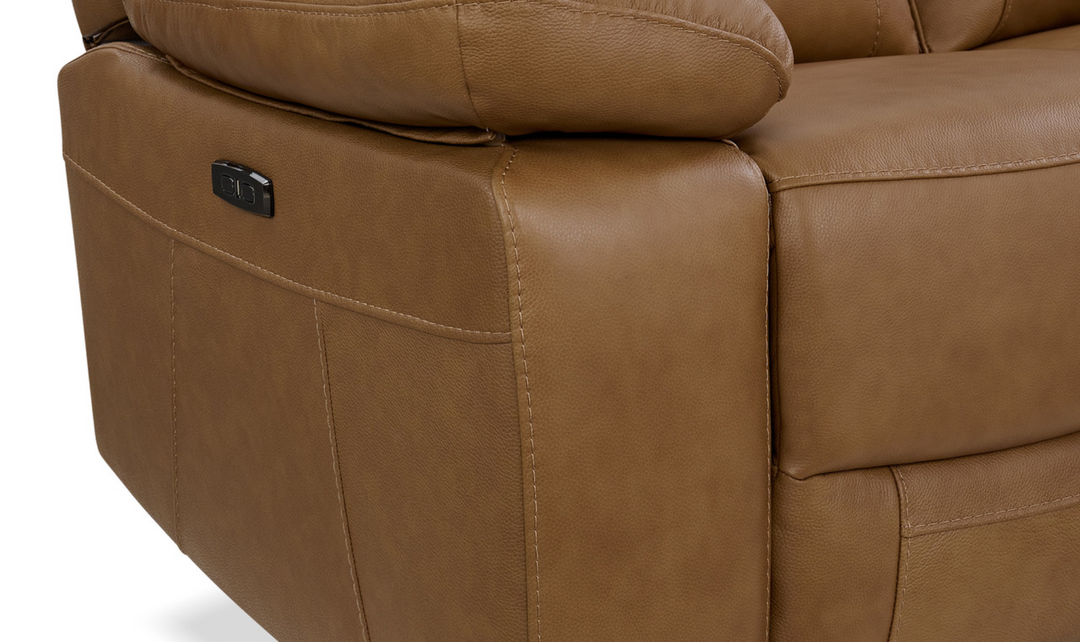 Gio Italia Wyatt Leather Loveseat in Light Grey-Jennifer Furniture