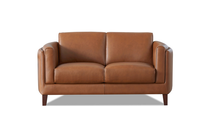 Hydeline Maui 2-Seater Leather Loveseat Sofa With Curved Armrest-Jennifer Furniture