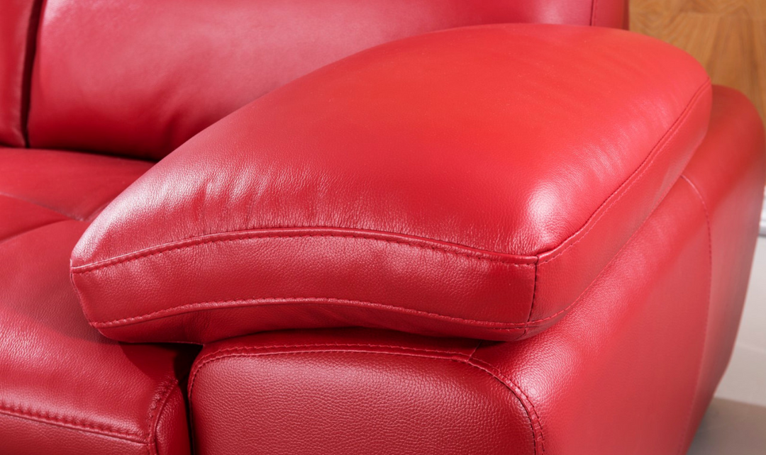 Gio Italia Red Leather L-Shape Sectional Sofa-Jennifer Furniture