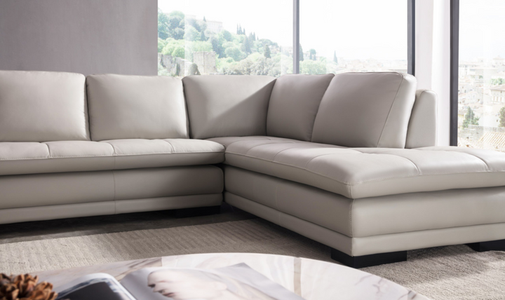 Gio Italia U-Shape Leather Sectional Sofa With Two Color Options-Jennifer Furniture