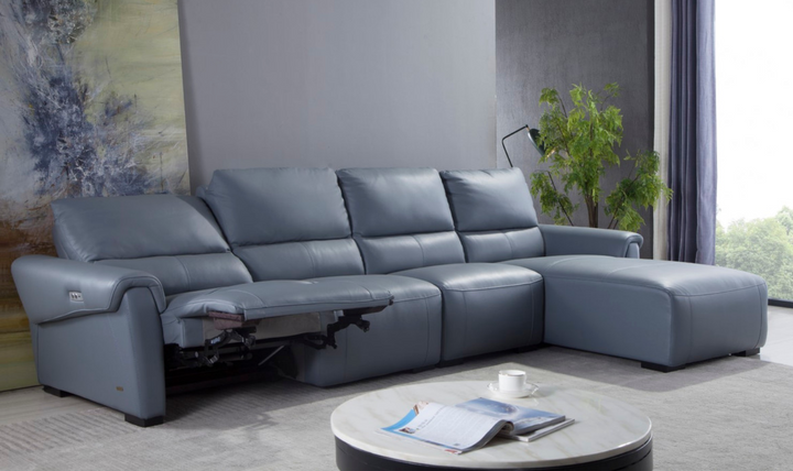 Gio Italia Aqua LHF Leather Recliner Sectional Sofa-Jennifer Furniture