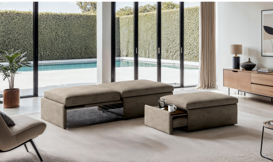 Luonto Otto Cot-Sized Sleeper Ottoman with Drawer Function-Jennifer Furniture