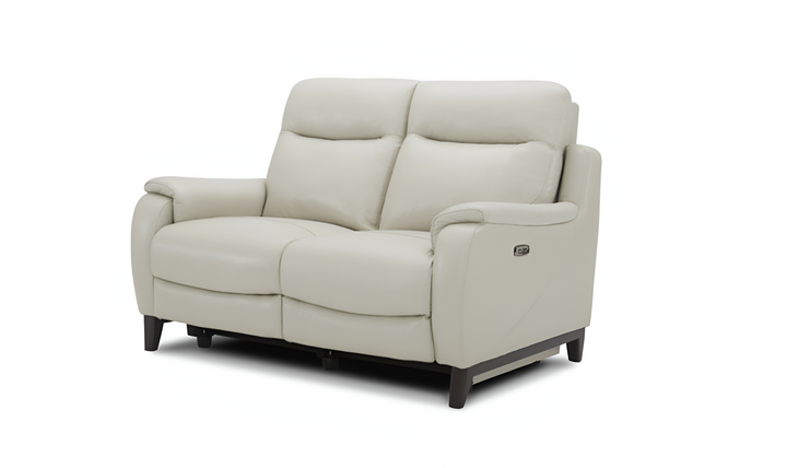 Gio Italia Leonard Dual Power Reclining Leather Loveseat with USB Port