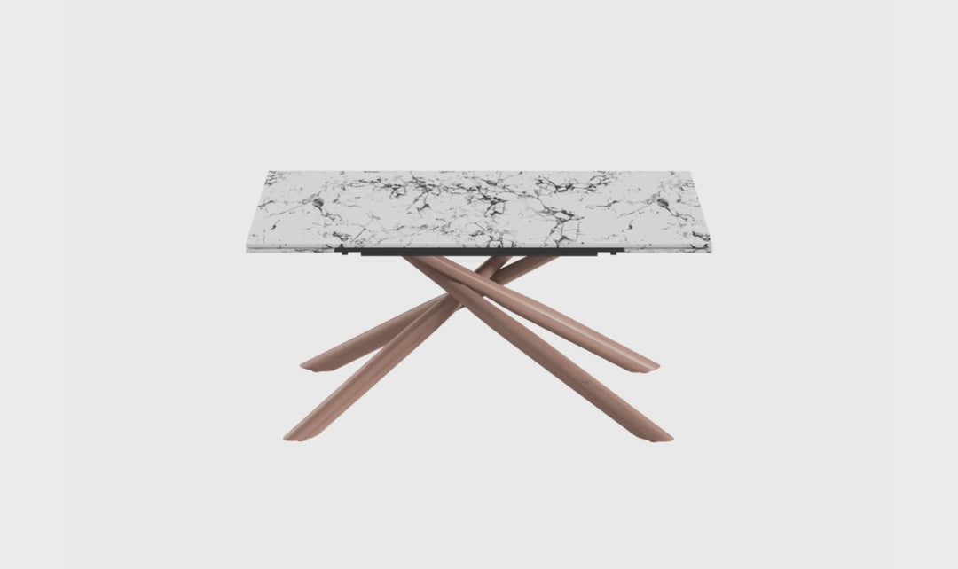 ESF Acquire 4-Seater Extendable Dining Table Set w/ Edito Fabric Chair