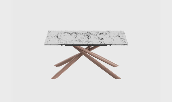 ESF Acquire 4-Seater Extendable Dining Table Set w/ Edito Fabric Chair