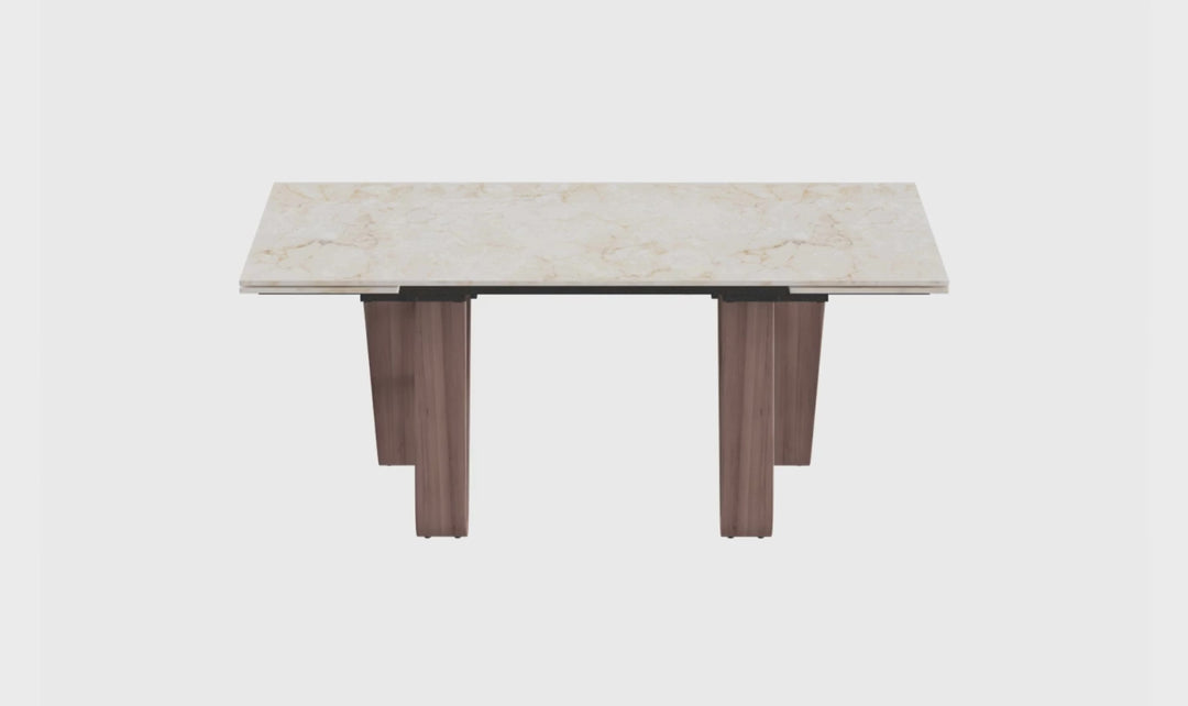 ESF Italia Bruno 4-Seater Dining Set with Linden Blue Upholstered Chairs