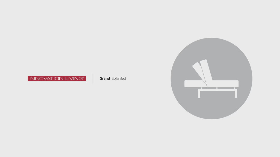 Innovation Living Grand DEL 2-Seater Fabric Sofa Bed with Ottoman-Jennifer Furniture